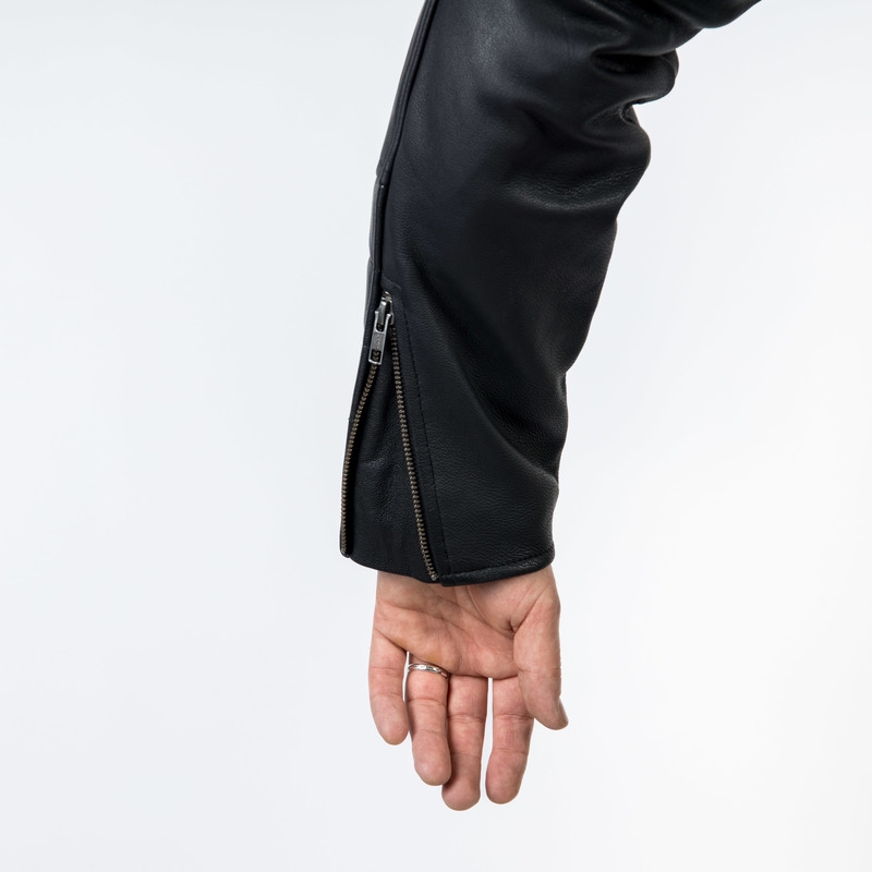 Ozone Ramones Modern Black Motorcycle Jacket soldes