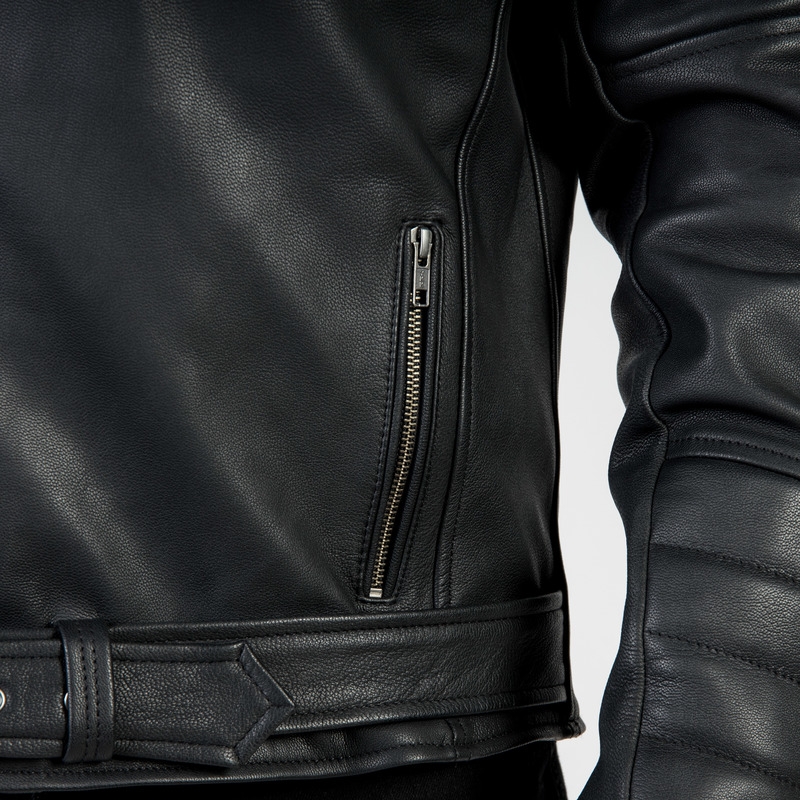 Ozone Ramones Modern Black Motorcycle Jacket soldes
