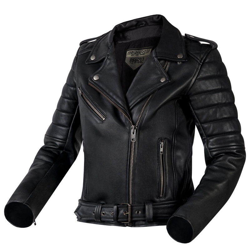 Veste de moto Ozone Ramones Modern Black pour femme soldes
