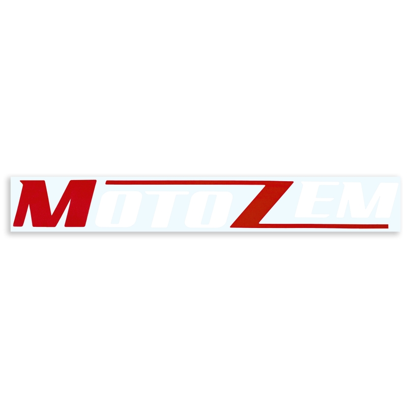 Autocollant logo MotoZem blanc