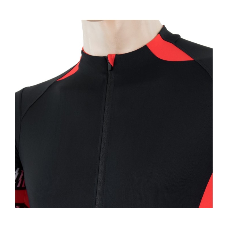 Maillot Sensor Race noir-rouge - manches courtes soldes