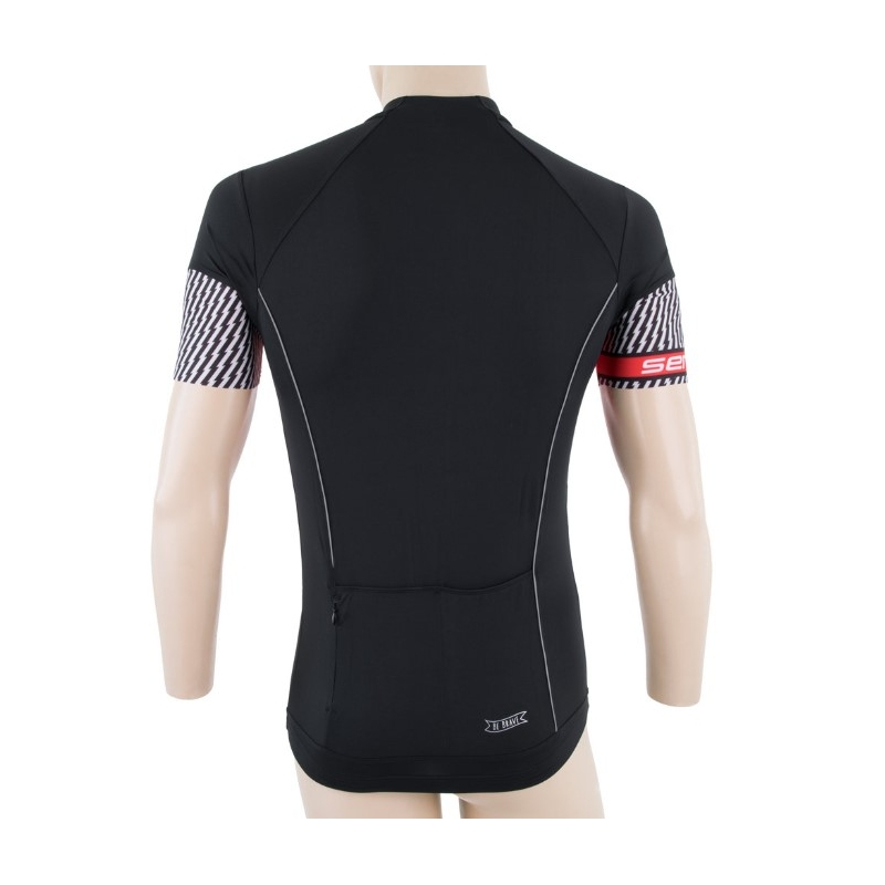 Maillot Sensor Race noir-rouge - manches courtes soldes