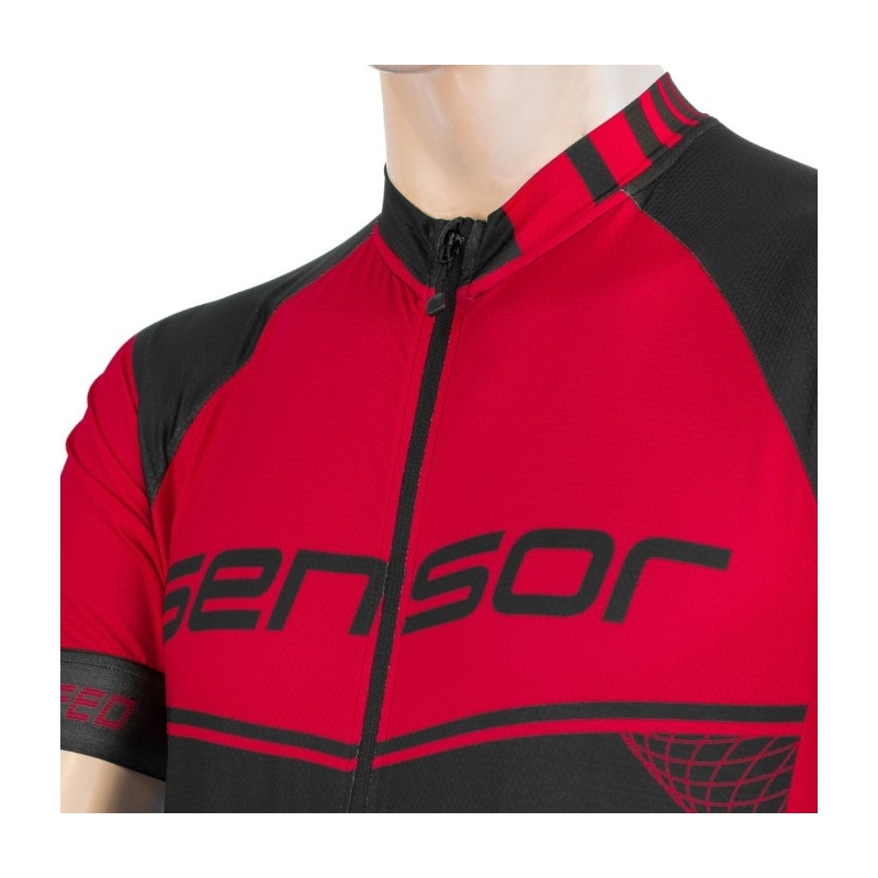Maillot Sensor Team Up noir-rouge - manches courtes soldes