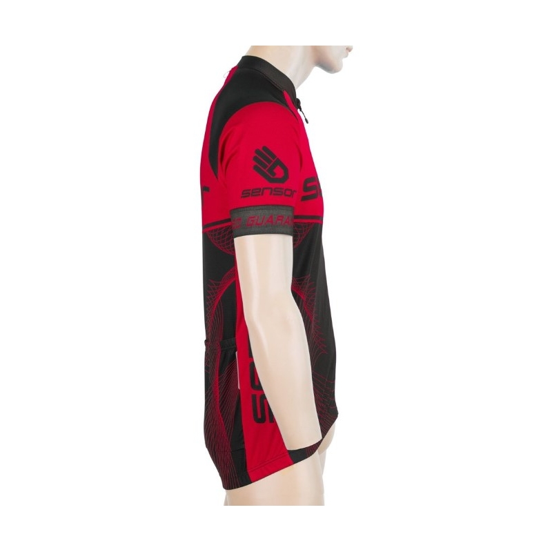 Maillot Sensor Team Up noir-rouge - manches courtes soldes