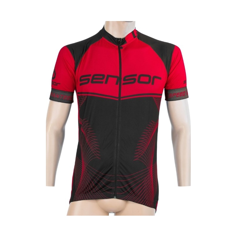 Maillot Sensor Team Up noir-rouge - manches courtes soldes