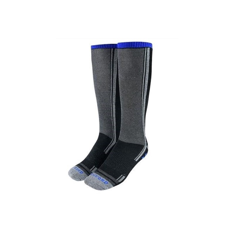 Chaussettes Oxford COOLMAX® gris-noir-bleu