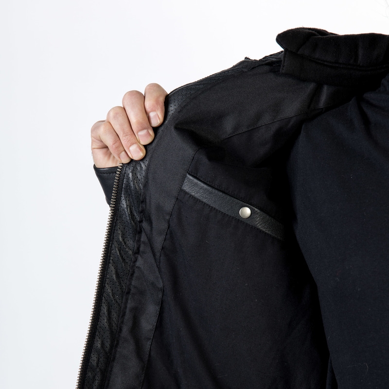 Veste moto noire Ozone Striker soldes