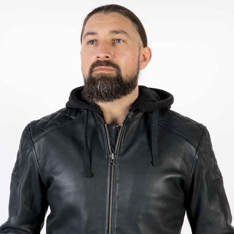 Veste moto noire Ozone Striker soldes