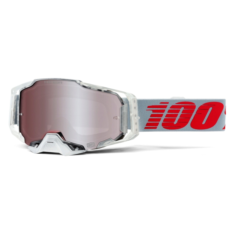 Lunettes de motocross 100% ARMEGA X-Ray-Hiper plexi argenté
