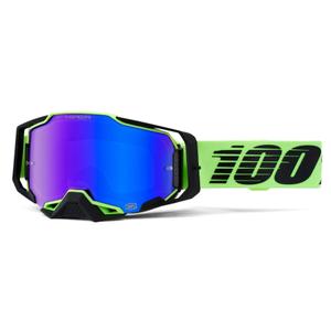 Lunettes de moto-cross 100% ARMEGA Uruma Hiper bleu plexi