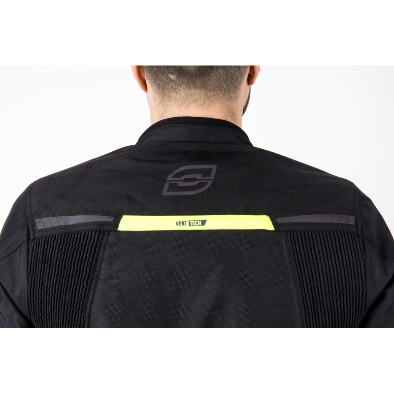 Blouson moto Ozone Delta IV noir-jaune fluo