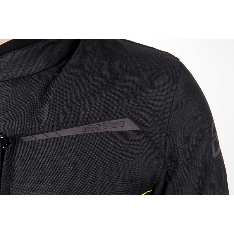 Blouson moto Ozone Delta IV noir-jaune fluo