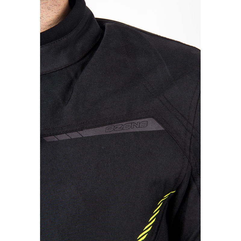 Blouson moto Ozone Delta IV noir-jaune fluo
