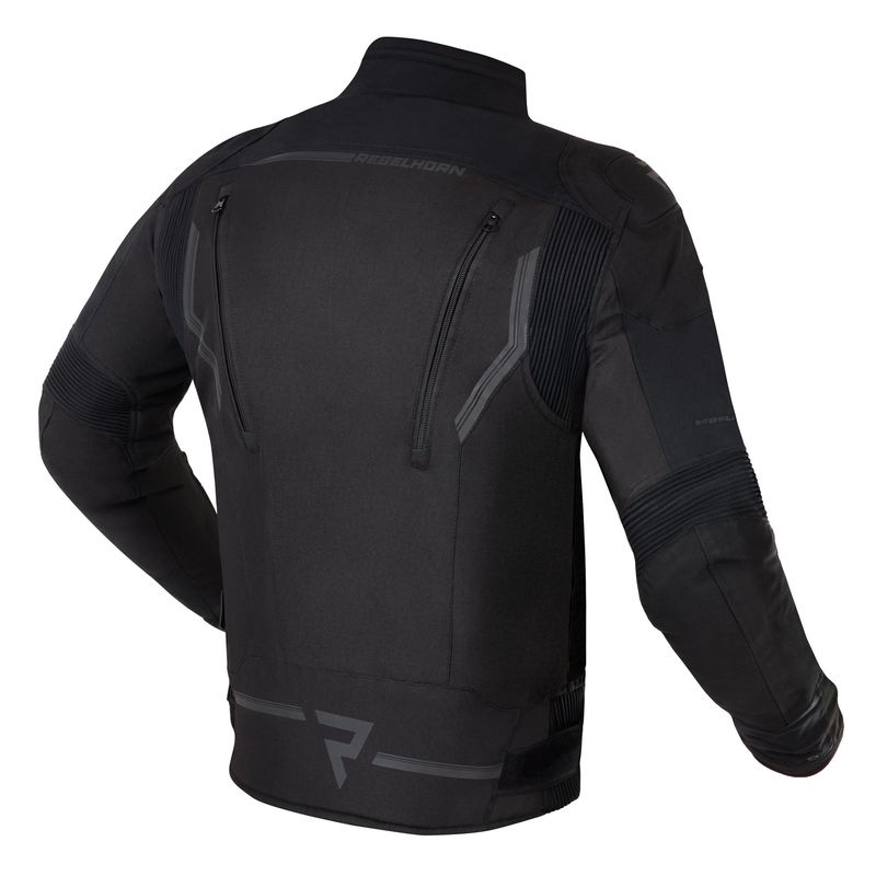 Veste de moto noire Borg de Rebelhorn soldes