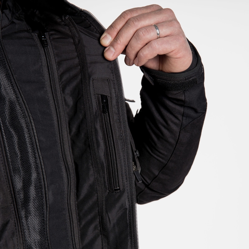 Veste de moto noire Borg de Rebelhorn soldes