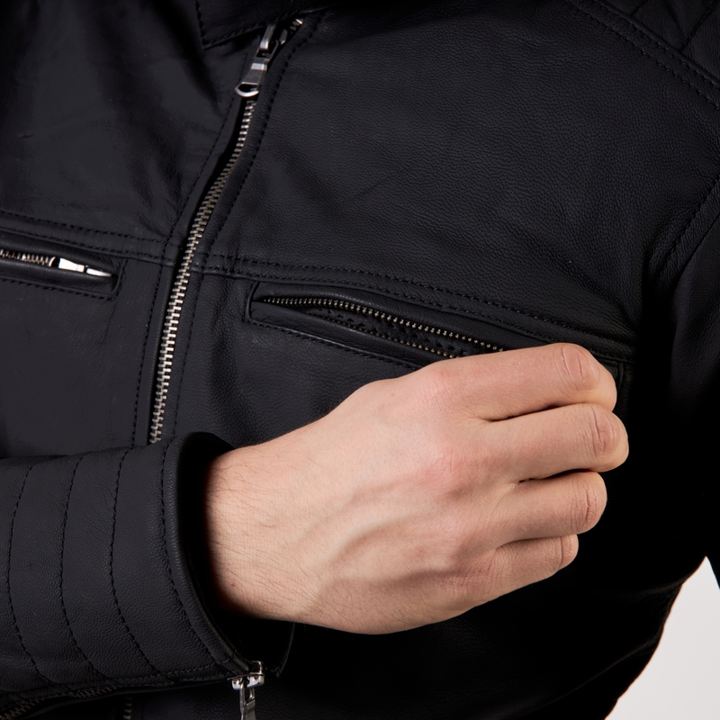 Veste moto noire Rebelhorn Hunter Pro soldes