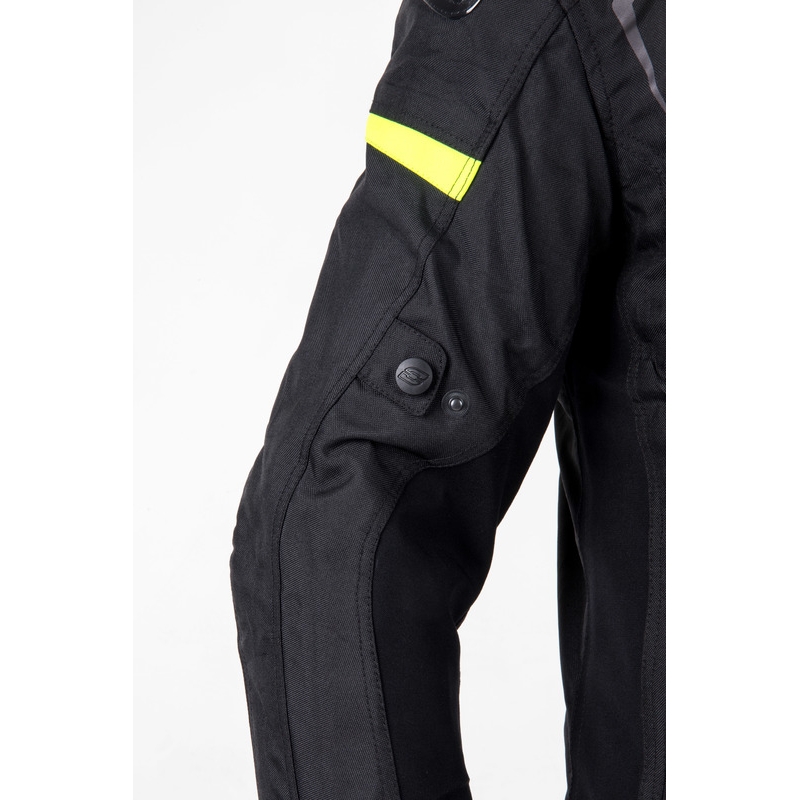 Veste de moto Ozone Pulse noir-jaune fluo