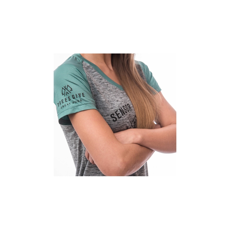 SENSOR CYKLO CHARGER maillot libre femme gris/mint soldes