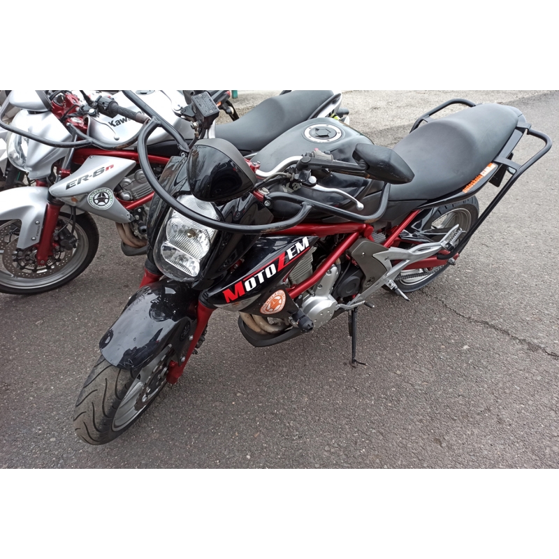 Autocollant logo MotoZem blanc