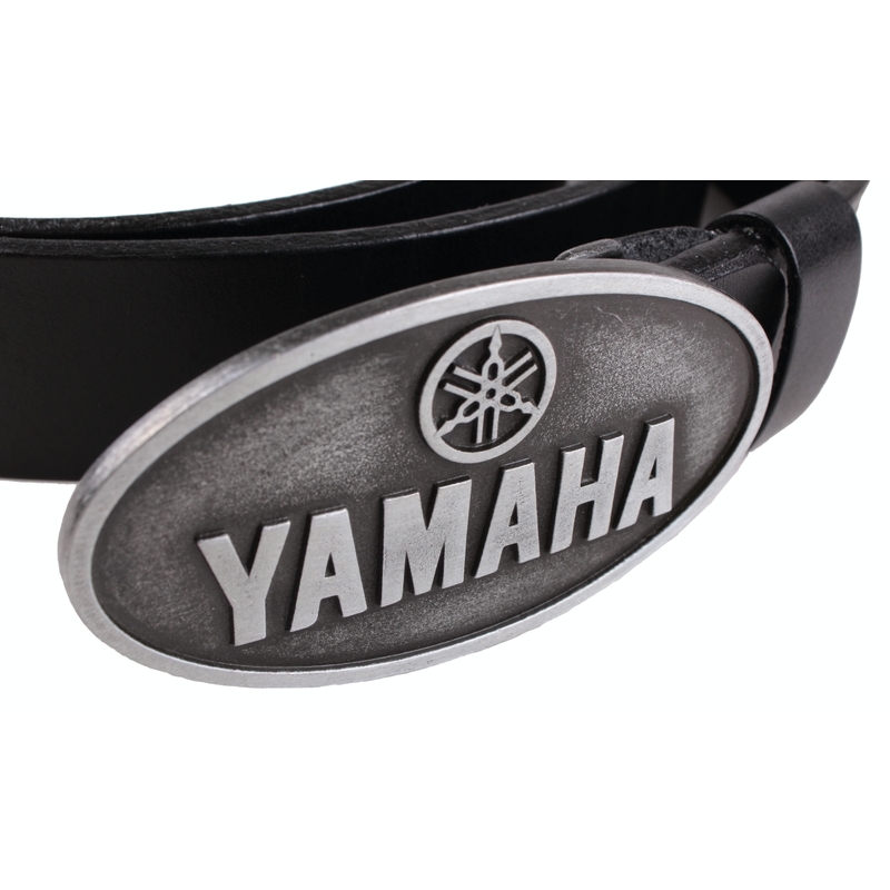 Ceinture moto en cuir avec boucle Yamaha