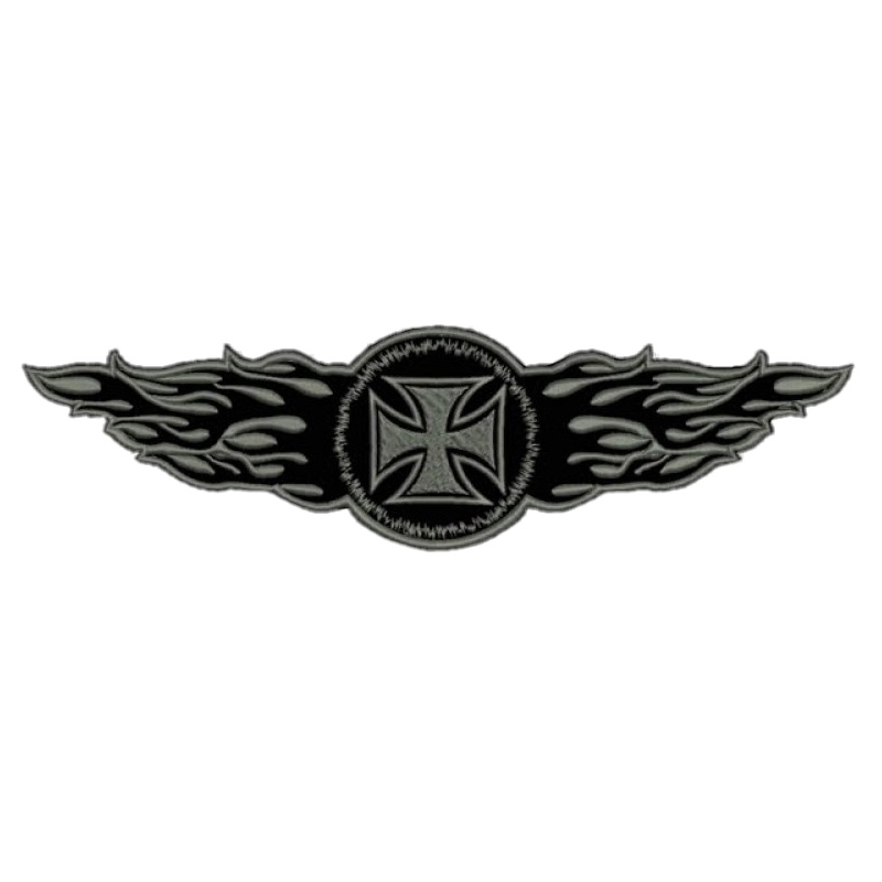 Patch Flames gris