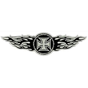patch Flames blanc