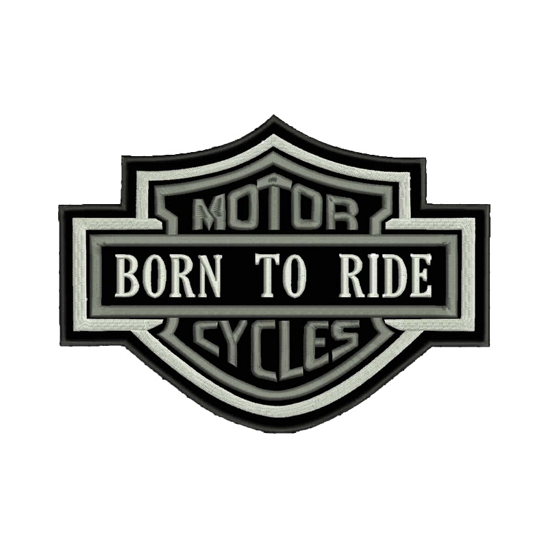 Patch Motor Cycles gris - grand