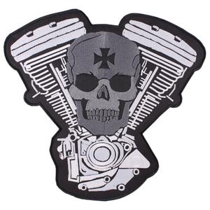 Écusson Guerrier blanc-gris