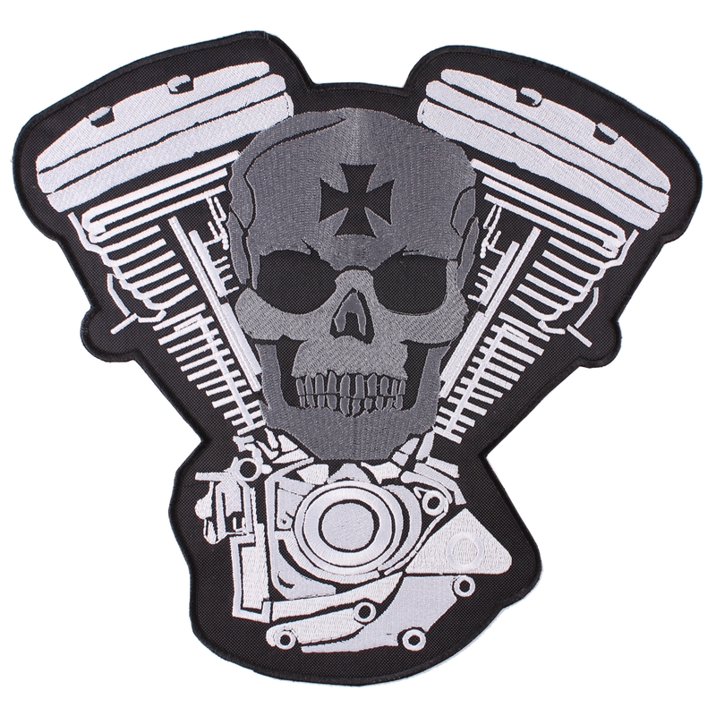 Écusson Guerrier blanc-gris