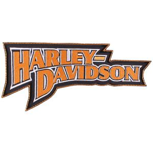 Ecusson Harley Davidson inscription orange - large
