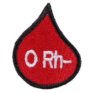 Patch avec goutte de groupe sanguin 0 Rh-