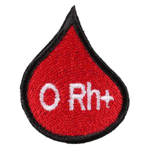 Patch avec goutte de groupe sanguin 0 Rh+