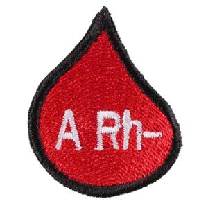 Patch avec goutte de groupe sanguin A Rh-