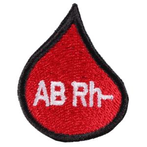 Patch avec goutte de groupe sanguin AB Rh-