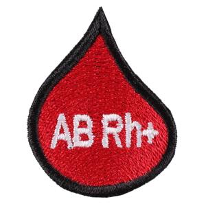 Patch avec goutte de groupe sanguin AB Rh+