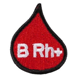 Patch avec goutte de groupe sanguin B Rh+