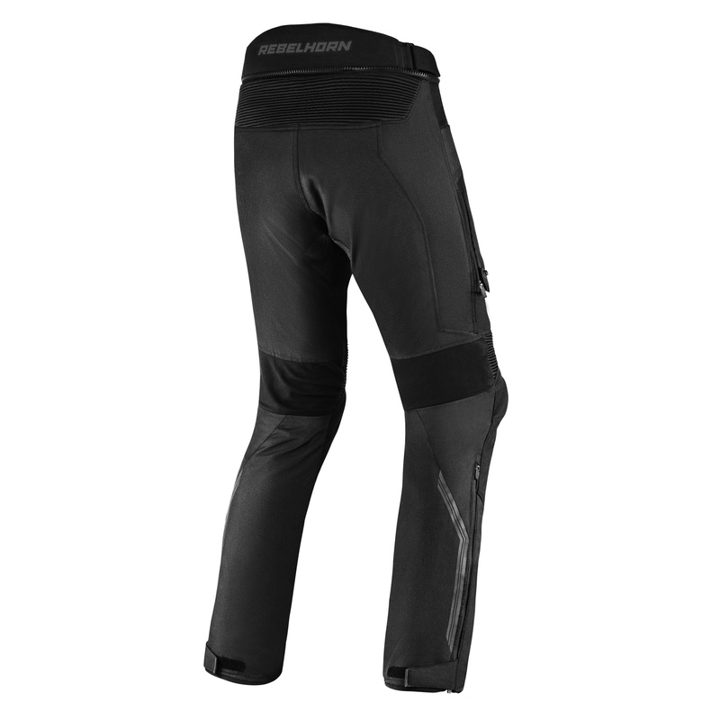 Pantalon de moto noir Rebelhorn Borg soldes