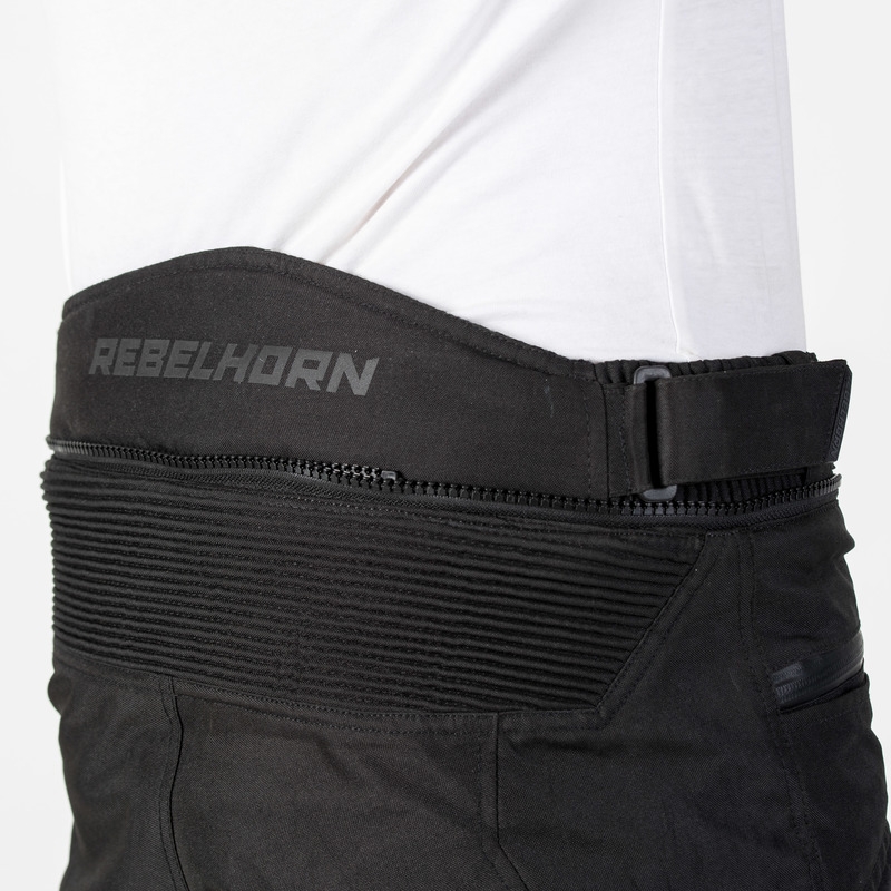 Pantalon de moto noir Rebelhorn Borg soldes