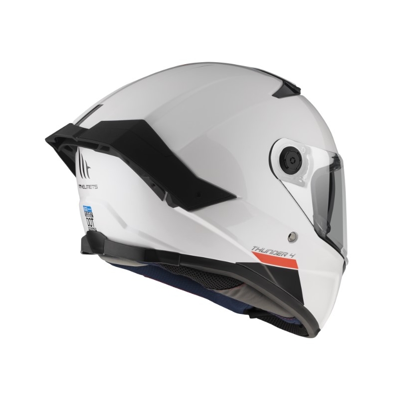 Casque intégral de moto MT FF118SV Thunder 4 SV blanc nacré