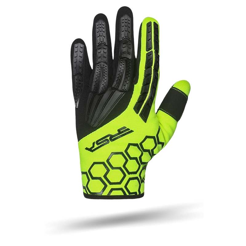 Gants moto enfants RSA MX EVO noir-jaune fluo