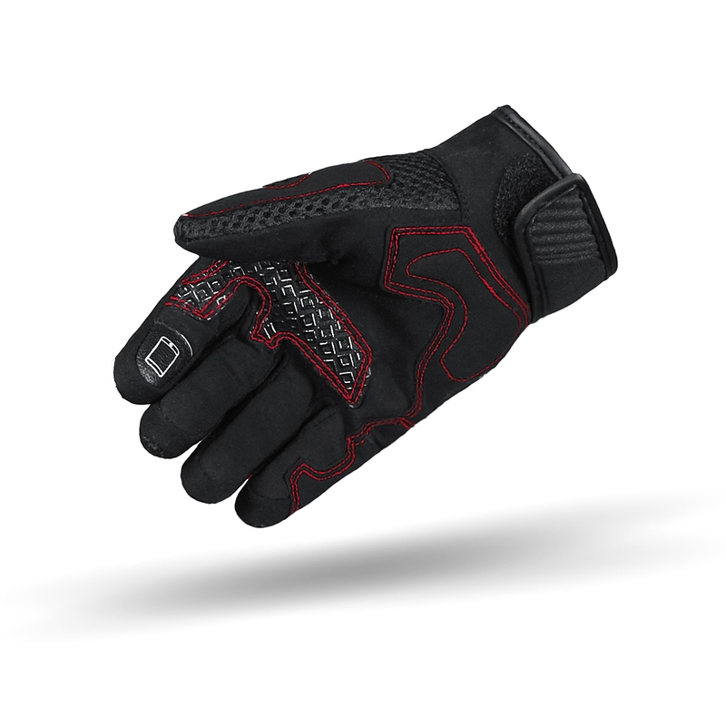 Gants de moto Street Racer Stunt noir-rouge