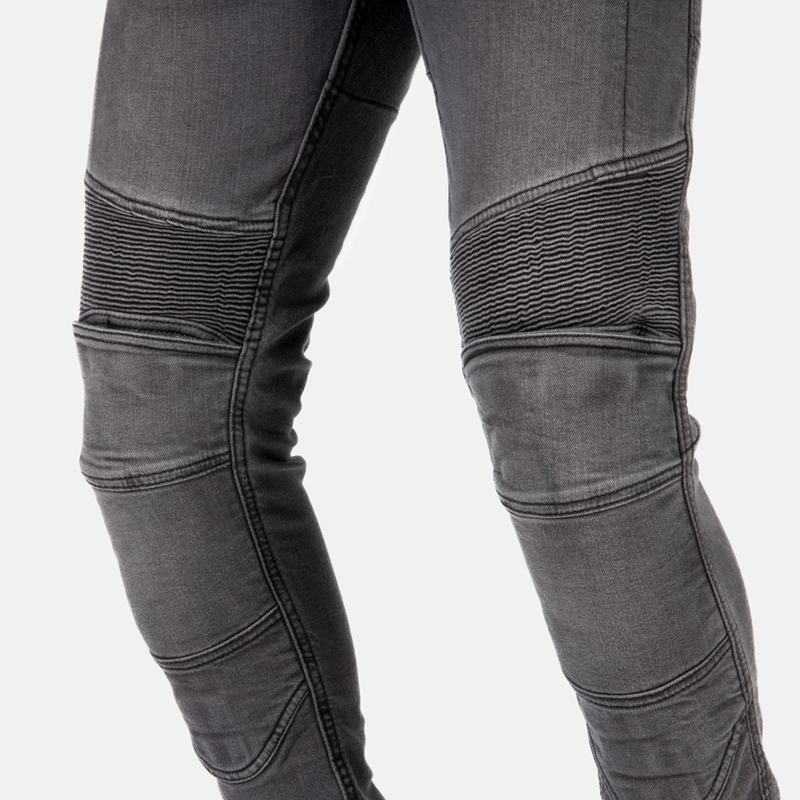 Ozone Rusty washed black motorcycle jeans soldes