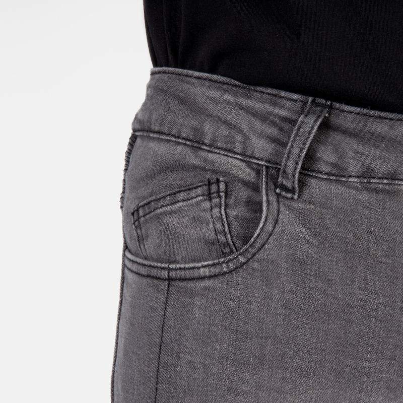 Ozone Rusty washed black motorcycle jeans soldes
