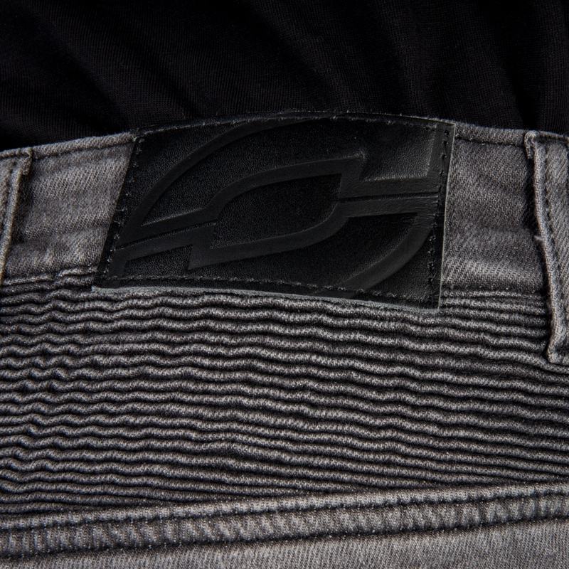 Ozone Rusty washed black motorcycle jeans soldes