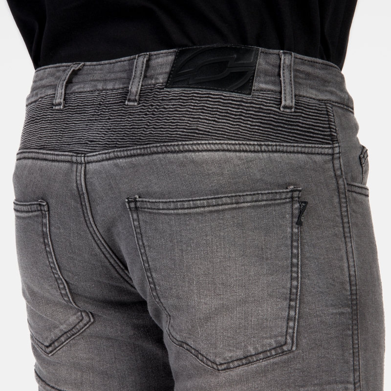 Ozone Rusty washed black motorcycle jeans soldes