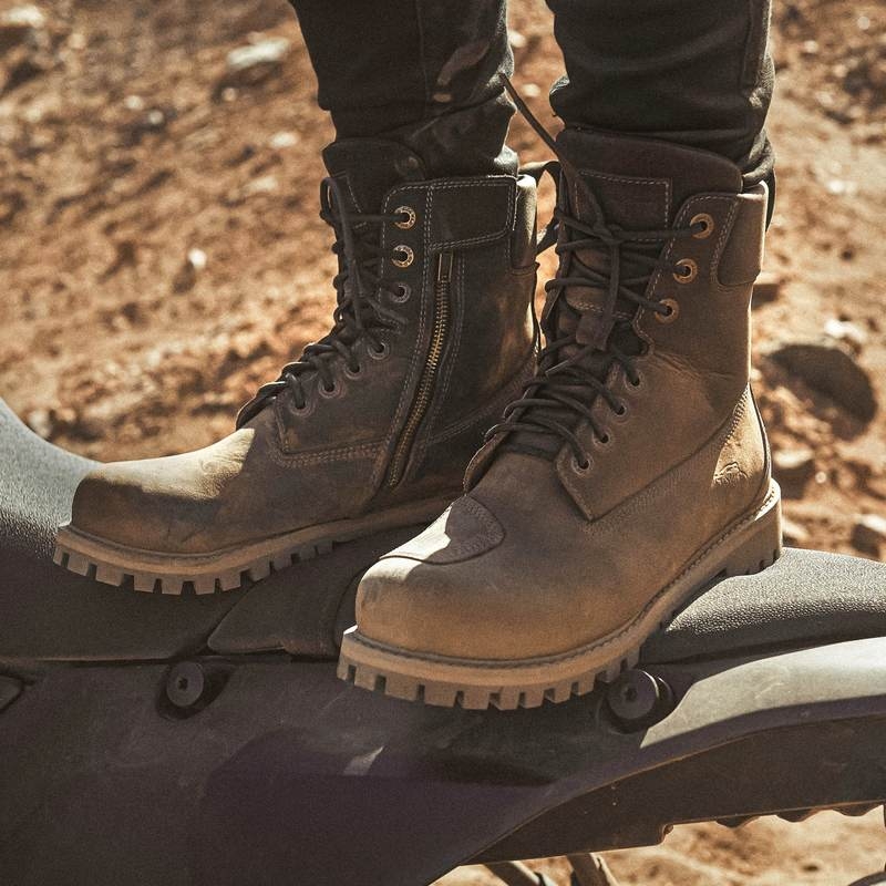 Bottes de moto BROGER Alaska II marron en solde soldes