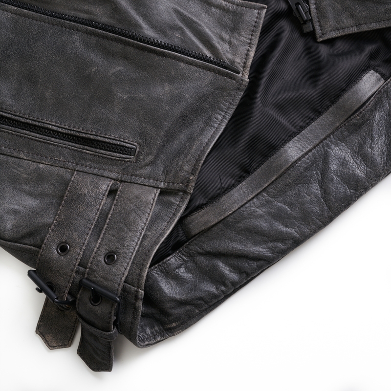 BROGER Ohio Vintage Brown Motorcycle Jacket soldes