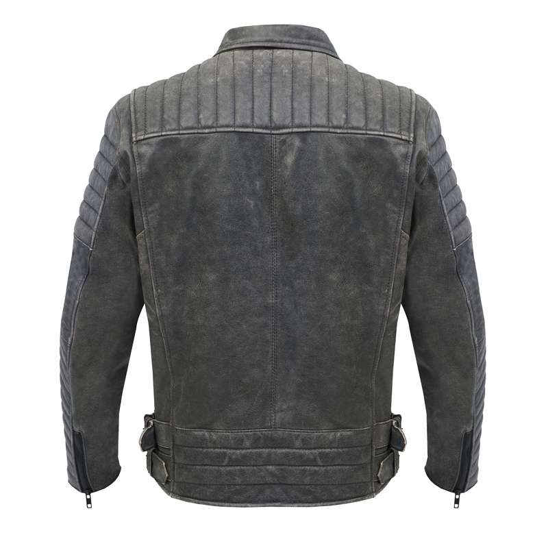 Veste moto BROGER Ohio Vintage gris soldes