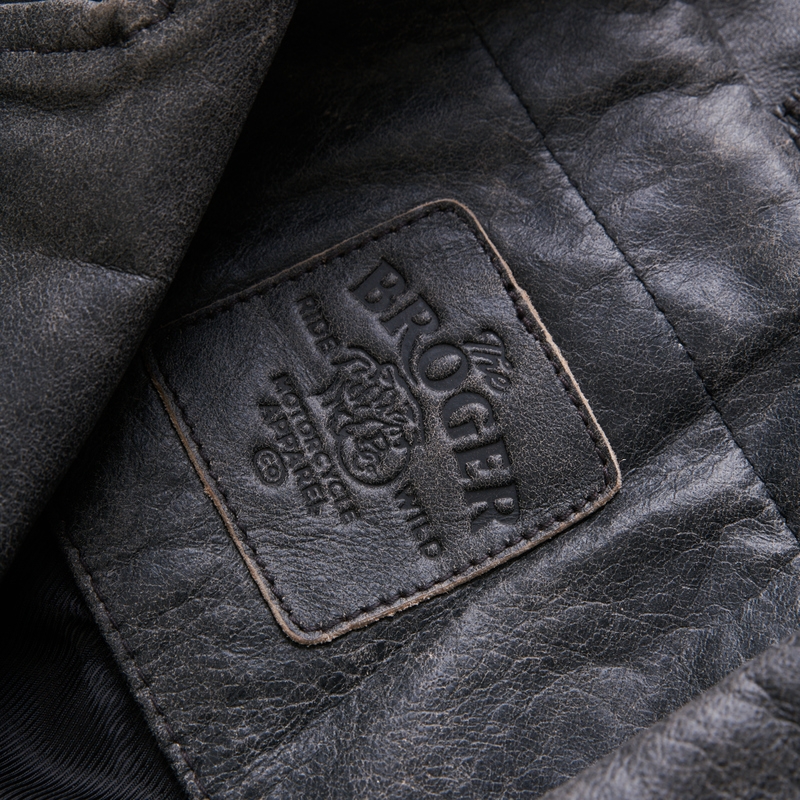 Veste moto BROGER Ohio Vintage gris soldes