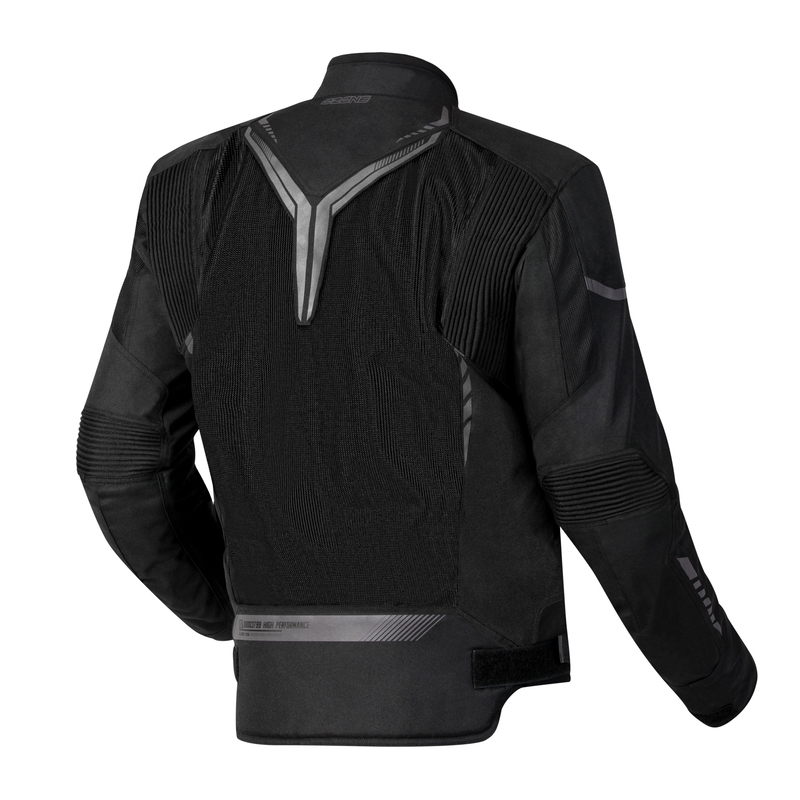 Veste moto Ozone Flow noire soldes